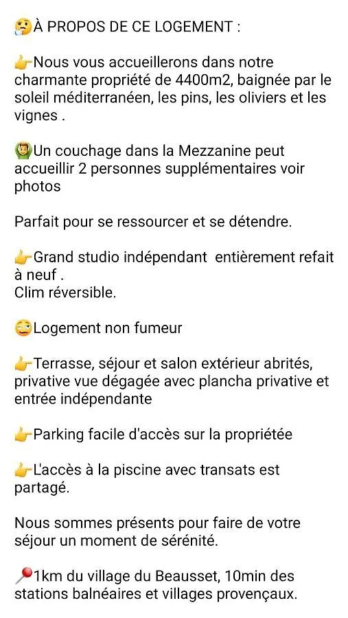 Apartment Logement La Belle Provence Le Beausset France
